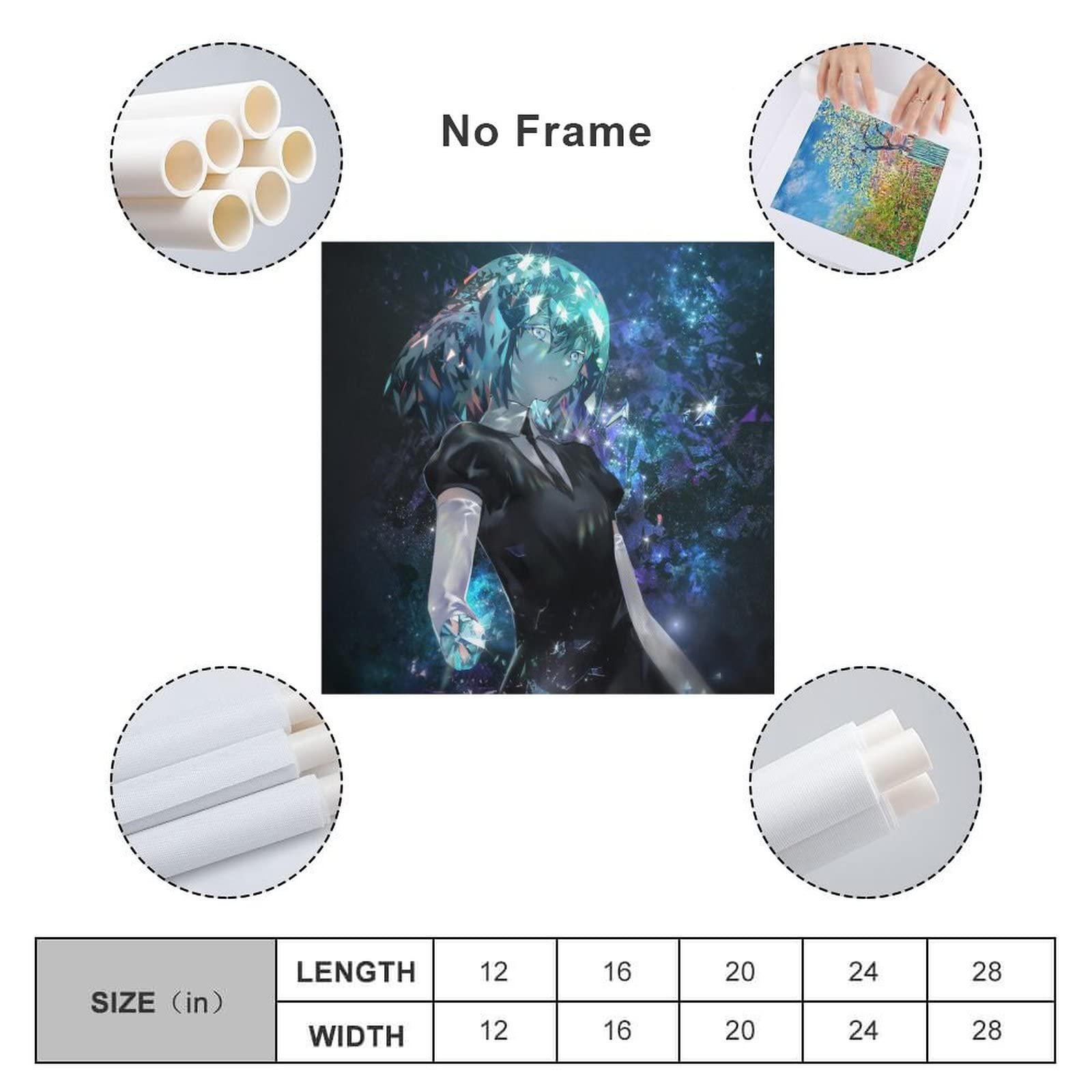 Amazon.co.jp: ポスター 宝石の国 フォスフォフィライト 絵画 壁掛け